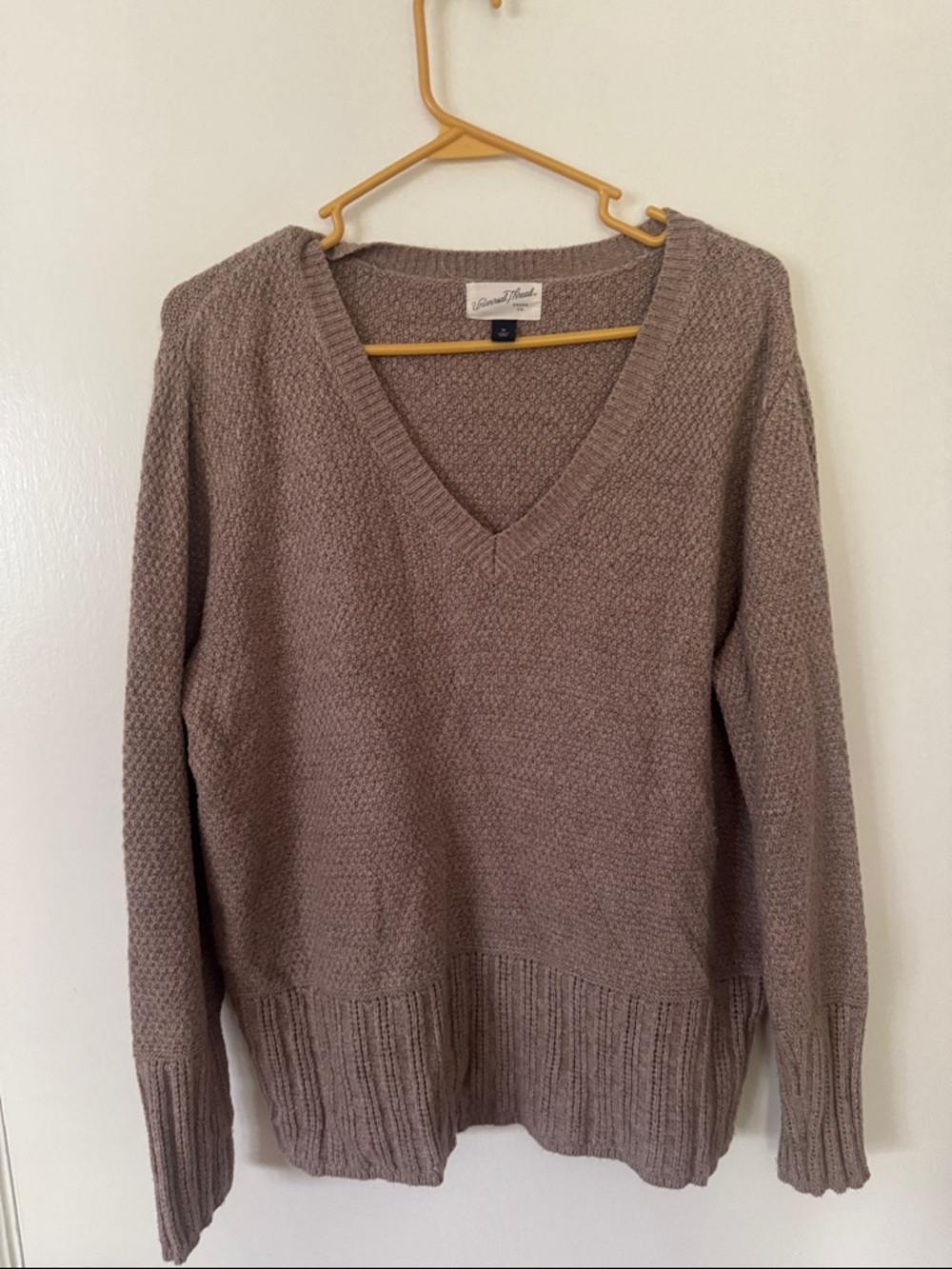 Universal Thread V-Neck Sweater in Taupe